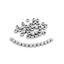 100pcs Stainless Steel Spacer Beads 4mm Round Hollow Bead For DIY Bracelet Necklace Jewelry Making Findings Wholesale,Hole:1.3mm 2024 - buy cheap
