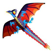 Lata de dragão 3d colorida com linha traseira de 100m, grande, três dimensional, diversão para a família, brinquedos de esportes ao ar livre 2024 - compre barato