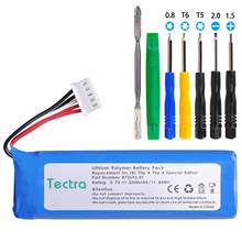 Tectra 3.7v 3200mah bateria gsp872693 01 bateria recarregável para aleta do orador jbl 4, flip 4 edição especial + ferramentas gratuitas 2024 - compre barato