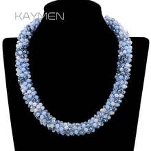 KAYMEN New Bohemian Handmade Strands Crystal Beaded Choker Necklace for Women Fashion Cute Statement Bib Necklace Wedding Party 2024 - buy cheap