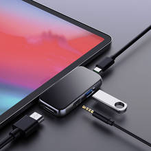 WIWU-Hub USB 3,0 para iPad Pro, HUB con HDMI, estéreo, tipo C, para teléfono móvil Huawei, Xiaomi, MacBook Pro 13 2024 - compra barato