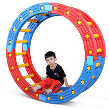 Children's sports training equipment 2/1 round game props early education physical balance round rock circle single-plank bridge 2024 - buy cheap