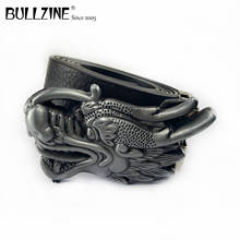 Bullzine zinc alloy retro Dragon head belt buckle jeans gift belt buckle Free PU belt FP-02764 drop shipping 2024 - buy cheap