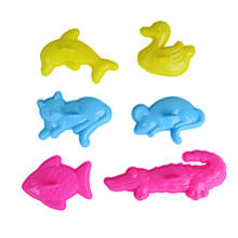 6pcs Animals Child Kid Model Building Kits Portable Marine life Sand Clay Mold Building Decoration Beach Sand Toy Color Random 2024 - buy cheap