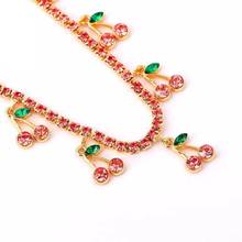 New Fashion Geometric Butterfly Pendant Necklaces For Women MultiLevel Colors With Crystal Cherry Chain Female Necklace Jewelry 2024 - buy cheap