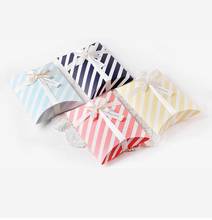 50pcs/lot Colorful Striped Printed Pillow Box Chocolate Candy Packaging Boxes Gift Box for Wedding Baby Shower Supplies 2024 - buy cheap