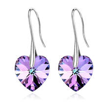 Crystals From Swarovski Jewelry High-Grade Elegant Earrings Heart Earrings Wedding Party Earrings For Woman Best Friends Gift 2024 - buy cheap