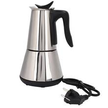 Electric Stove Espresso Maker Moka Pot 6 Cups Percolator Coffee Pot Electric Stainless Steel Classic Cafe Maker EU Plug 2024 - buy cheap