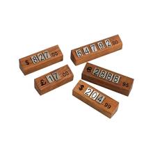 Wooden Combined Price Tag Euro Number Digit Cubes Stick For Clothes Phone Laptop Jewelry Showcase Counter Price Display 2024 - buy cheap