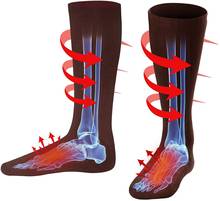 Перезаряжаемые батареи с подогревом носки электрические для мужчин и женщин, зимние теплые теплоизолированные чулки, уличные тепловые гетры для ног 2024 - купить недорого