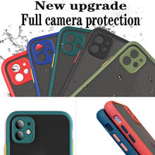 Защитный бампер для камеры, чехол для телефона iPhone 11 Pro Max XR XS Max X 8 7 6 6S Plus, Матовый Мягкий Силиконовый противоударный защитный чехол 2024 - купить недорого