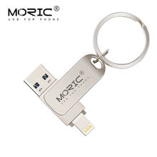 Original Moric Flash Drive 128GB 256GB iXpand Go USB 3.0 Pendrive Memory Stick Metal OTG Dual Slot U Disk For iPhone/iPad/PC 2024 - buy cheap
