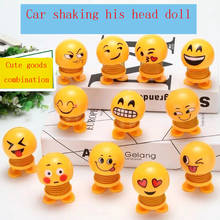 8pcs Spring Shaking Head Doll Funny Bouncing Car Decoration Creative Net Celebrity Car Interior Ornaments Cute Expression Pack 2024 - buy cheap