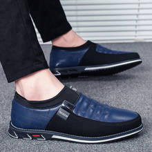 Leather Men Casual Shoes Big Size 39-48 British Shoes Men Moccasins Black Blue Business Slip-on Loafers Comfy Driving Shoes Man 2024 - buy cheap