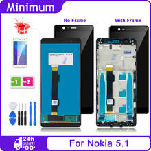 ЖК-дисплей 5,5 дюйма для Nokia 5,1 TA-1061 TA-1075 TA-1076 TA-1081, сенсорный экран с дигитайзером в сборе с рамкой для Nokia5.1 2024 - купить недорого