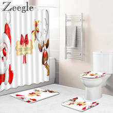 Zeegle Shower Curtain Anti-slip Bathroom Carpet Set Shower Mat Absorbent Toilet Rug Bathroom Rug Washable Bathroom Rug Set 2024 - buy cheap