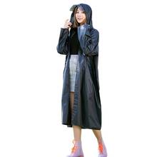Capa de chuva longo de pvc transparente, casaco longo com jaqueta de chuva feminina, poncho à prova d'água para trilhas, presente de aniversário 2024 - compre barato