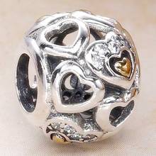 Original Openwork Heart Of Romance Beads Fit 925 Sterling Silver Bead Charm Women Bracelet Bangle Diy Jewelry 2024 - buy cheap