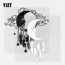 YJZT 15×15.5CM Creative Vinyl Decal Car Sticker Body Decor Sun Moon cloud Funny Space Black / Silver 10A-0490 2024 - buy cheap