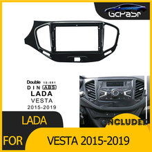 1din2din reprodutor de rádio do carro dvd quadro adaptador de montagem de áudio traço guarnição kits painel facia 9 polegada para lada vesta 2015-2019 2024 - compre barato