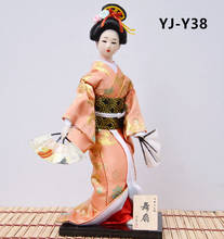 Myblue 30cm kawaii mão fazer japonês gueixa quimono boneca escultura casa estatueta japonês decoração do quarto acessórios 2024 - compre barato