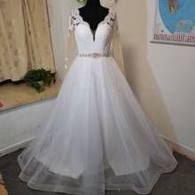 Женское свадебное платье MYYBLE, белое кружевное платье с длинными рукавами и аппликацией в стиле бохо, 2021 2024 - купить недорого