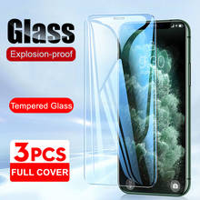 Película de vidro temperado para tela de iphone, protetor de tela com cobertura total para iphone 12 mini 11 pro max, x, xs max, xr, 7, 8, 6, 6s plus, se 2020, 3 unidades 2024 - compre barato