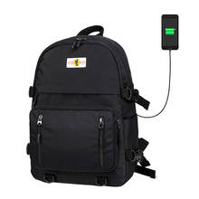 Cor sólida médio high school meninas mochila com carregador usb das mulheres mochila de viagem portátil bagpack casual daypack 2024 - compre barato