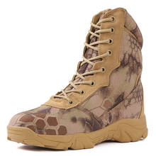 Zapatos de camuflaje de pitón para Hombre, Botas Militares de combate, botines del ejército, Botas tácticas Sepatu, talla grande 2024 - compra barato
