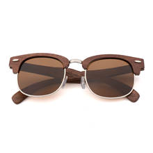 Semi Rimless Handmade Wood Sunglasses Polarized Lens For Men and Women Walnut Sun glasses High Quality UV400 free shipping 2024 - buy cheap