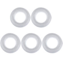 5pcs Polystyrene Styrofoam Foam Ring White Craft Balls For DIY Christmas Party 2024 - buy cheap