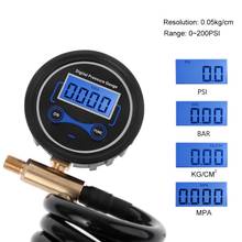 Digital Deflator Inflator Pressure Gauge Monitor for Air Pump with 3m 10ft Extension Coil Hose 2024 - buy cheap