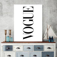 Black and White Vogue Minimalist Letters Wall Art Canvas Painting Wall Prints Fashion Posters Pictures Girls Bedroom Home Decor 2024 - buy cheap