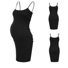 2022 New Summer Maternity dresses Women Sleeveless Bandage Pregnancy Maternity Dress Solid Sexy Vest Dress Ropa de maternidad 2024 - buy cheap