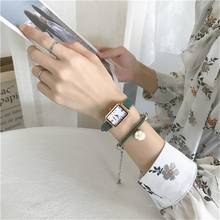 Classic Rectangle Women Retro Watches Simple Analog Quartz Wristwatches Women'S Fashion Casual Leather Watch Relogio Femenino 2024 - buy cheap