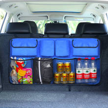 Подвесные сетки для автомобиля, сумка для хранения на спинку сиденья, сумка-Органайзер для багажника 2024 - купить недорого