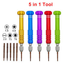 Mobile Phone 5 in 1 Tool Precision Screwdriver Set Phillips Screwdriver Bits For Phones Watch Disassemble Repair Open Tool Kit 2024 - buy cheap