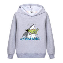 Детская толстовка Aimi Lakana, Модный свитшот для мальчиков с забавным дизайном в виде акулы, осенняя хлопковая куртка-пуловер для мальчиков 2024 - купить недорого