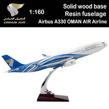 OMAN-avión Airbus A330 a escala 1:160, Avión de resina, modelo de exhibición, colección de juguetes para adultos, regalo, 47CM 2024 - compra barato