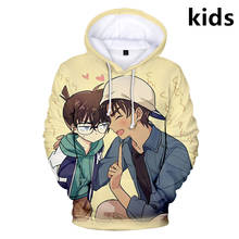 3 to 14 kids hoodie Detective Conan 3d printed sweatshirt boys girls long sleeve fashion harajuku Jacket coat children clothes 2024 - buy cheap