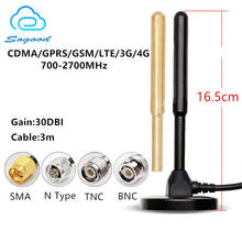 New external CDMA/GPRS/GSM/LTE/3G/4G full band magnetic suction cup antenna 30dbi high gain SMA/N/TNC/BNC connector 3m cable 2024 - buy cheap