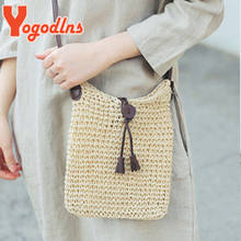 Yogodlns  Summer Straw Shoulder Bag Women Handmade Beach Bag Bohemian Rattan Crossbody Bag Travel Woven Messenger Handbag Bolsas 2024 - buy cheap