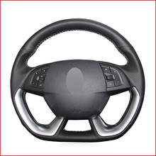 Mewant Black Genuine Leather Car Steering Wheel Cover for Citroen DS5 DS 5 DS5LS DS 5LS DS4S DS 4S DS6 DS 6 2024 - buy cheap