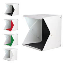 40x40cm  Desktop Mini softbox LED Photo Studio Lightbox with Black White Green red Background for Studio Product photography 2024 - купить недорого