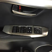 Interruptor cromado para elevalunas de coche, pegatinas para el marco de la cubierta del Panel del botón, accesorio de estilo para Lexus NX300H NX200 NX200T 2015-2018ABS 2024 - compra barato