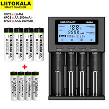 Liitokala pilha recarregável aa, 2500mah aaa 900mah 1.2v nimh, para brinquedos, camundongo, balanças eletrônicas, etc. + carregador 2024 - compre barato