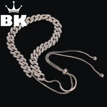THE BLING KING 9mm Micro Pave Iced CZ Cuban Adjustable size Necklaces Chains  Luxury Bling Bling Jewelry Fashion Hiphop For Men 2024 - buy cheap