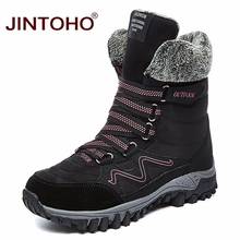 JINTOHO Winter Women Boots Fashion Snow Boots For Women Fashion Female Mid-Calf Boots Winter Women Shoes Snow Ladies Shoes 2024 - buy cheap