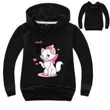 Marie Aristocats Cat Clothes Kids Long Sleeves Hoodies for Kids Spring Sweatshirts Girls Sweatshirt Cute Baby Girls Tops 2024 - buy cheap