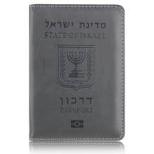 Toursuit israel capa para passaporte de couro leve, capa com suporte, acessórios de viagem para homens e mulheres 2024 - compre barato